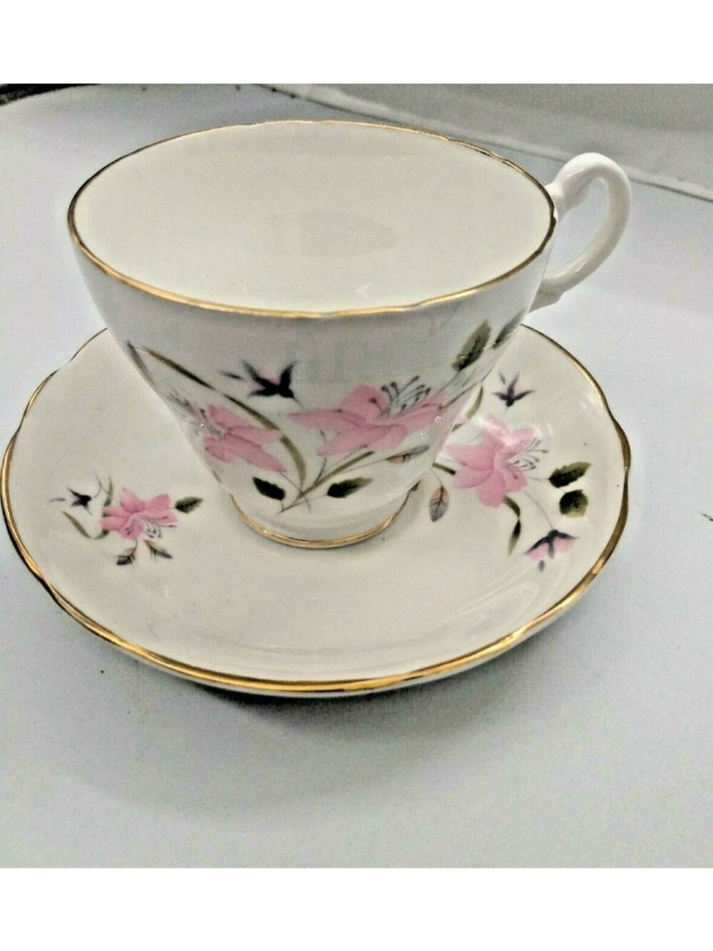 Royal Ascot Bone China Cup & Saucer Vintage 1950's